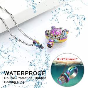 Colorful Custom Sea Turtle Cremation Jewelry <b>Urn</b> <b>Necklace</b> for Ashes Turtle Funeral Keepsake Memorial <b>Urn</b> Pendant for Human Size - Product Image 4
