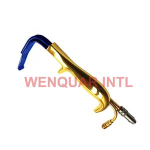 Rétracteur à fibres optiques Tebbetts le plus vendu isolé avec dents 18.5cm Instruments chirurgicaux couleur or - Product Image 3