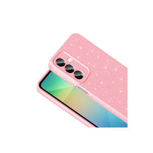 Étui en silicone liquide souple de style Ins pour Samsung Galaxy A16, avec protection d'appareil photo, effet pailleté et électroplaqué de luxe, couleur Lilas - Product Image 6