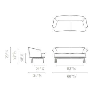 Nivola Living Room Furniture Wood Upholstered Three-Seat One-Seat Square <b>Sofa</b> <b>for</b> Home Apartment Hotel <b>Sponge</b> Filling Material - Product Image 3