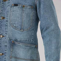 Veste en jean décontractée pour homme, personnalisable OEM, 100 % coton, boutonnée, coupe oversize, haute qualité, séchage rapide