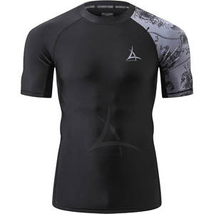 Tops Ropa Casual Compresión Camiseta Hombres Gimnasio Fitness Deportes Algodón Compresión Camiseta Hombres - Product Image 2