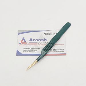 Pince à épiler d'extension de cils Dumont noire d'isolation de pointe dorée professionnelle avec logo personnalisé pochette en PVC en acier inoxydable vente en gros - Product Image 6