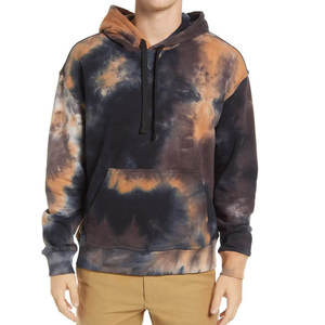 Sweat à capuche en éponge française pour hommes délavés en gros personnaliser la conception lourde Vintage Tie Dye Hoodies - Product Image 4