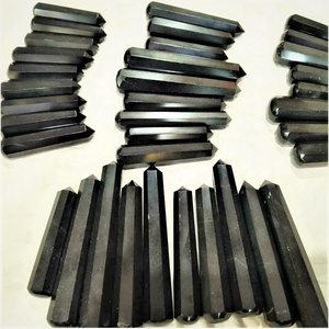 Prix d'usine vente en gros, Agate noire, Points de tour, pierres naturelles, artisanat en cristal, roches Reiki, minéraux, Jade, Feng sui-point - Product Image 1