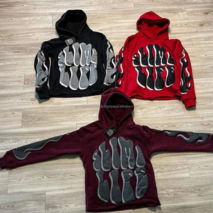 Sweats à capuche personnalisés à impression 3D sans ficelle en éponge française Sweats à capuche grande taille de haute qualité pour hommes - Product Image 4