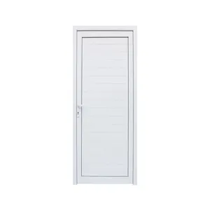 Porte de salle de bain en PVC de haute qualité-Conceptions de porte de maison blanche Taille personnalisée en bois intérieur en PVC