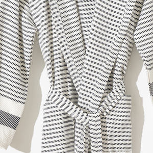 Albornoz de algodón 100% unisex hecho en Turquía tela transpirable peso ligero secado rápido verano todo el año ropa de dormir ropa de salón - Product Image 4