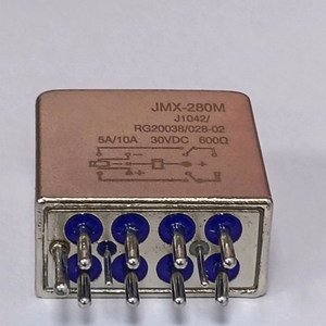 Relais de puissance DPDT hermétique JMX-280M/RG20038/02, bobine 28VDC, pour montage sur panneau aérospatial et avionique - Product Image 2