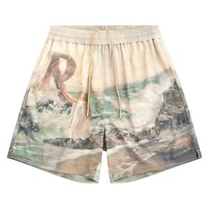 กางเกงขาสั้นผ้าลูกฟูกแบบเรียบง่ายมีกระดุมแบบเม็ดเรียวเล็กน้อยและสีฟอกสีแบบย้อนยุคสำหรับทำในปากีสถาน - Product Image 2