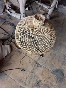 Abat-jour de plafond fait à la main bambou naturel rotin osier pour salon extérieur hôtel appartement extérieur Durable élégant bougie - Product Image 2