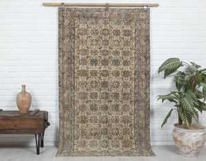 Tapis moderne Oushak bleu 9x12 noué à la main avec motif abstrait coloré style turc personnalisable - Product Image 4