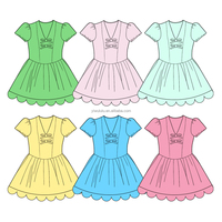 Robe de yoga personnalisée pour bébés filles et adolescentes, jupe-robe de tennis pour enfants, vêtements de sport d'été à volants pour filles, faible MOQ, direct usine