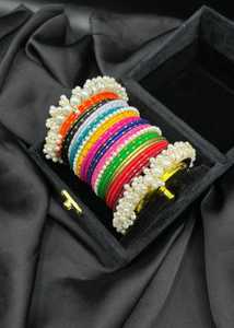 2026 New Fashionable <b>Women's</b> Silver Plated <b>Copper</b> Alloy Pearl Bangles Trendy Style Available All Colors Sizes <b>for</b> - Product Image 2