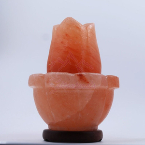 Lámpara de sal rosa del Himalaya hecha a mano de Pakistán - Product Image 6