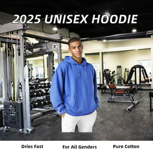 Sweat-shirts et sweats à capuche amples en coton French Terry respirant pour hommes, idéaux pour l'entraînement et la course à pied - Product Image 4