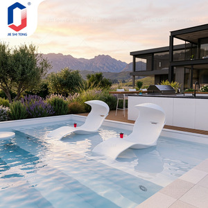 Chaise longue pliable réglable avec coussin, résistante aux intempéries, pour piscine, plage, patio, maison, hôtel, resort, chaise de loisirs - Product Image 5