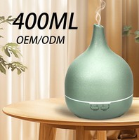 Diffuseur d'huiles essentielles à ultrasons en céramique 400ml Diffuseur d'aromathérapie Diffuseur de parfum pour chambre 30-40 ㎡