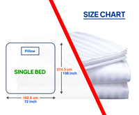 Draps de lit d'hôtel 400 TC Premium en satin rayé, drap de lit d'hôtel de luxe, ensemble de literie blanc 100 coton