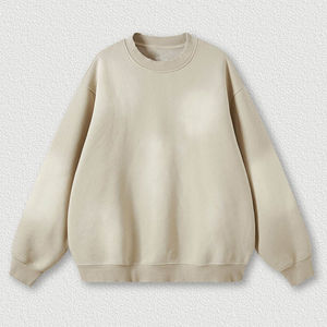 Sudadera de Cuello Redondo para Hombre, 100% Algodón, Lavado Ácido, Hombros Caídos, Personalizable con Logotipo, Alta Calidad - Product Image 6