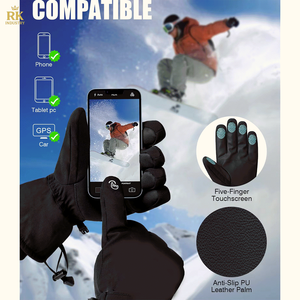 Guantes de Esquí para Niños, Guantes Deportivos Aislantes para Invierno, para Montar en la Nieve, Senderismo, Diseño Estampado - Product Image 4