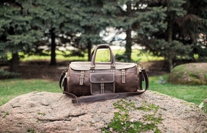 Grand sac de voyage pour hommes en cuir véritable Crazy Horse Weekender Top Grain LDB-0093 - Product Image 3