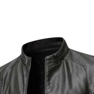 Veste d'hiver de qualité supérieure pour homme Meilleur prix Cuir véritable Coupe-vent Imperméable Teint uni Devant Toutes tailles Vente en ligne disponible - Product Image 3
