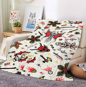 <span class=keywords><strong>Nueva</strong></span> Manta de Franela Suave y Acogedora con Diseño de Stranger <span class=keywords><strong>Things</strong></span>, Color Gris Claro, Venta al Por Mayor - Product Image 5