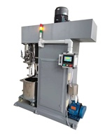 Homogénéisateur sous vide 30L, mélangeur émulsifiant, levage hydraulique, chauffage par enveloppe pour la production de cosmétiques, onguents et gels