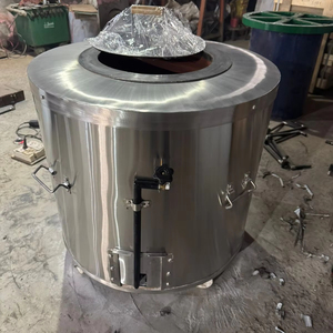 Tandoor de gas SS redondo comercial-Tandoor alimentado por propano de acero inoxidable para Naan Kebabs y Biryani - Product Image 1