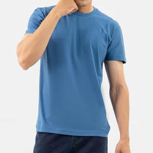 T-shirt pour hommes de haute qualité Premium 100% coton poids lourd vente en gros plaine en vrac t-shirts pour hommes - Product Image 3