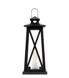 Wholesale <b>Black</b> Minimalist Handmade Metal <b>Lanterns</b> for Indoor/Outdoor Lighting Decorative Candle Holders & Jars At Low Prices - Product Image 1