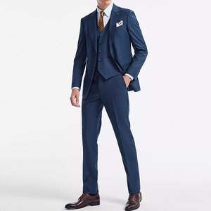 Hub classique sur mesure en gros trois pièces costume d'affaires pour homme haute qualité pas cher prix Budget Collection - Product Image 5