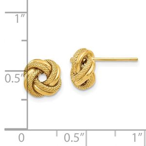 Leslie's 10K Polished Rose Gold Plated Love Knot Stud <b>Earrings</b> Trendy Heart Shaped Diamond Zircon <b>Post</b> <b>Earrings</b> for Engagement - Product Image 4