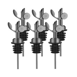 <span class=keywords><strong>Verseur</strong></span> en acier inoxydable noir avec <span class=keywords><strong>bouchon</strong></span> anti-poussière pour vin Verseurs de vin d'huile d'olive pour bar de fête de cuisine barman utilisant un <span class=keywords><strong>verseur</strong></span> - Product Image 1