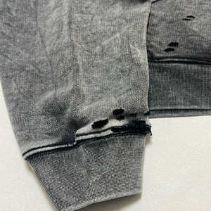 Sudadera con capucha desgastada de gran tamaño para hombre, mezcla de algodón básico transpirable para hombre, Sudadera con capucha desgastada de calidad térmica a bajo precio para hombre - Product Image 5