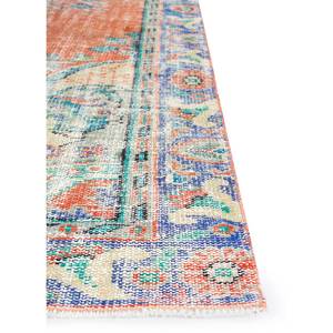 Alfombra de Lana Anudada a Mano de Gran Tamaño, Diseño de Medallón Rojo y Naranja, para Sala de Estar, Pasillo Rectangular, Modelo Pae-2851 - Product Image 4