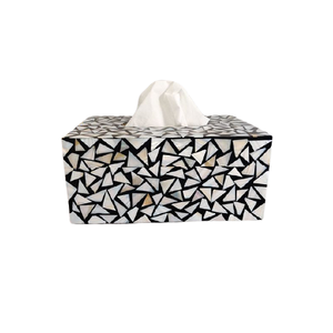 Boîte à mouchoirs de très bonne conception en bois et nacre Boîte de rangement pour mouchoirs pour accessoires de table - Product Image 4