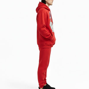 Conjunto Deportivo Informal de Dos Piezas con Bordado de Color Sólido para Hombre, Ropa Deportiva para Correr, Conjunto Deportivo para Hombre - Product Image 3