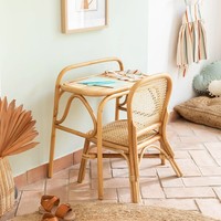 Ensemble table et chaises de bureau en rotin pour enfants en bas âge meubles de chambre de bébé ensembles de décoration tables en osier avec chaises