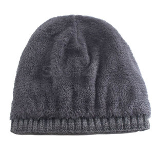 Solid Color 100% Wool Jacquard Knitted <b>Winter</b> Beanie <b>Hat</b> High Quality Unisex Best Selling - Product Image 2