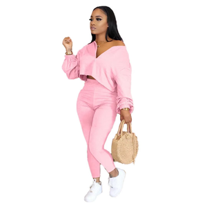 Hot selling breathable customized 2 piece set <b>women</b> <b>Women's</b> Sets <b>long</b> <b>sleeves</b> new fashion <b>women</b> track suits - Product Image 5