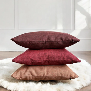 Fodera per cuscino decorativo in lino naturale <span class=keywords><strong>beige</strong></span> personalizzata con cerniera nascosta, per arredamento casa di campagna, uso alberghiero, decorazioni per casa e ospedale - Product Image 4