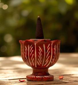 2,5X2,5 tallado a mano esteatita Rosa incienso titular elegante Floral Agarbatti quemador para meditación, Yoga y decoración del hogar - Product Image 5