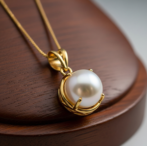 Cadena delicada de Plata de Ley 925 al por mayor colgante redondo de perlas naturales de agua dulce bohemias colgantes de moda de cristal curativo - Product Image 2