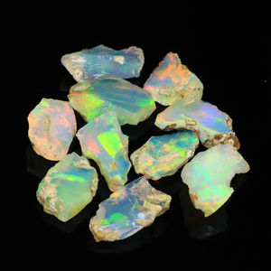 Fantastique opale éthiopienne rugueuse arc-en-ciel Flashy opale brute en vrac précieuse opale éthiopienne cadeau brut pour elle - Product Image 1