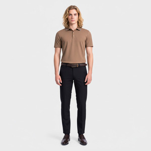Camiseta de Golf Personalizada con Bordado, Tejido Sólido Transpirable, Manga Corta, Corte Regular para Hombre - Product Image 3