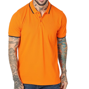 Polo de Manga Corta para Hombre, con Ribete en Contraste, Bolsillo, Corte Regular, Informal, de Algodón, Cómodo, Transpirable, Elegante, para Uso Diario - Product Image 6