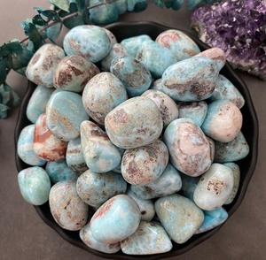 Naturel Larimar chuté de Pierres Précieuses Brutes Bruts Matériau Semi Précieux Pierre En Gros De Exis Cristal Exportations - Product Image 2