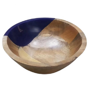 ชุดช้อนทำจากไม้แบบข้อต่อทำจากเรซินสีน้ำเงินเป็นมิตรกับสิ่งแวดล้อมงานด้วยมือสำหรับอาหารงานแต่งงาน - Product Image 6